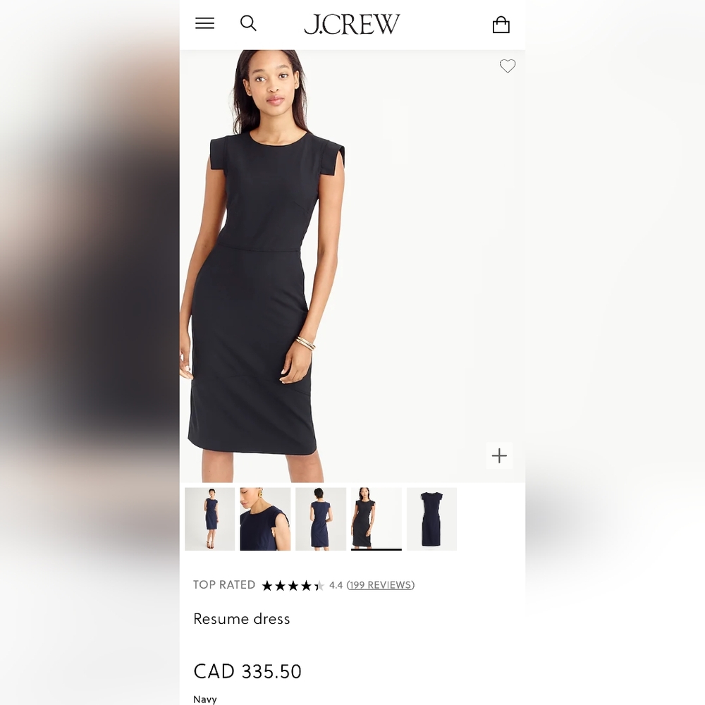 J. Crew Resume dress in navy